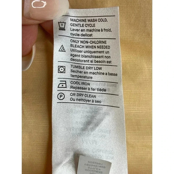 Vince Ruched Tie Back Cami Dress size M NWT Peach Cotton/Hemp blend - Picture 12 of 12